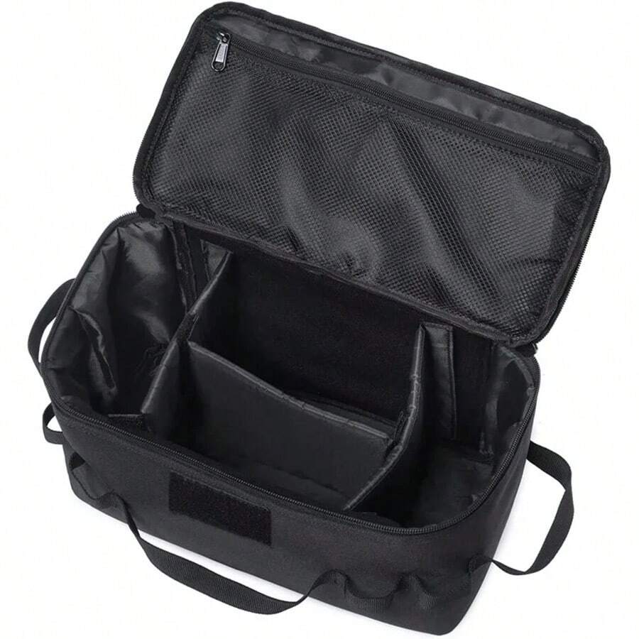 Bolsa de almacenamiento de tanque de gas para camping al aire libre, bolsa de herramientas de clavos de tierra de gran capacidad, bolsa de kit de utensilios de cocina para picnic - Negro - Ver 1