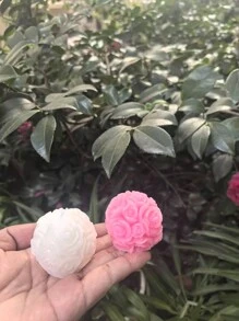 1 件迷你玫瑰球白色/红色/粉色香薰蜡烛适用于家居装饰、节日、节庆、婚礼装饰 - 彩色 - 查看 4