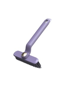 Cepillo de limpieza rotativo 2 en 1 - Plástico morado, cerdas duras a 360°, conector en forma de V, adecuado para baldosas de baño y limpieza de grietas, cepillo de limpieza de juntas de baño multifunción, cepillo de dientes para la limpieza de grietas del hogar 3 en 1 Multifuncional para baldosas, ranuras de puertas y ventanas, plumero, sin ángulos muertos decoración de baño del hogar Verano Regreso a la escuela