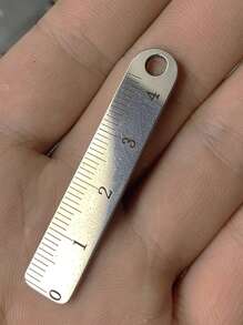 1/2/3/5pcs Mini Stainless Steel Ruler With Keychain, Portable Measuring Tool For Office, School Supplies, Suitable For Students And Professionals, Ideal Gift For Back To School Season - Multicolor - View 1