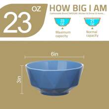 Sweejar Ceramic Rhombic Bowl Set, 26 Oz For Cereal, Salad, Pasta, Soup, Dishwasher Microwave Safe - Set Of 6 - 相似顏色 - 查看 7