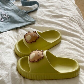 2025 新款女士拖鞋平底凉鞋夏季可爱室内户外防滑耐磨休闲派对 EVA 四季款