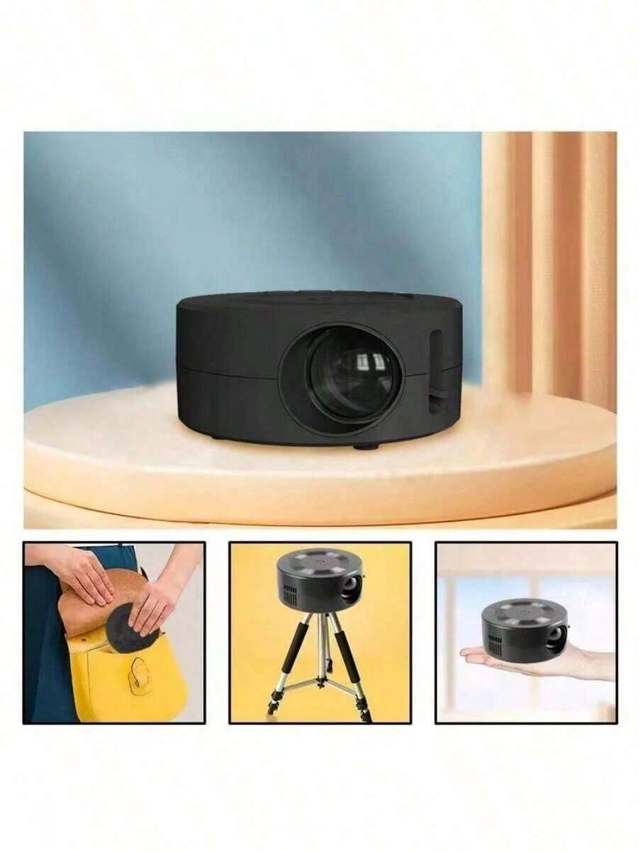 Your Perfect Movie Companion: Mini-Projektor - A Portable Small Wired Same-Screen Projector & Home Microprojector For Unforgettable Nights - Black - View 1