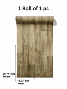 1 Roll Light Brown Wood Grain Pattern Wallpaper, Thick Moisture-Proof Home Decor Wall Paper For Living Room, Dining Room, Bedroom, Background Wall, Available Sizes: 48.8x15.8inch, 15.75x78.74inch,Renovation Stickers Peel Wall Panels,Wall Paper, Wallpapers,Spring Decoration Items Refresh Your Home,Rama Decoration Stickers - Multicolor - View 6