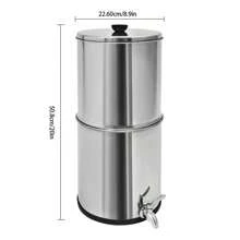 "(SC-80) 304 Stainless Steel Gravity Water Filter Countertop Purification System" - Silver - View 1