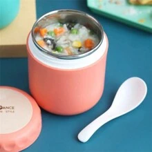 保温食品保温罐汤杯容器真空不锈钢午餐盒保温适用于学龄儿童 - 彩色 - 查看 6