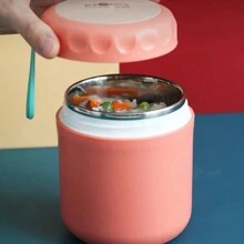 保温食品保温罐汤杯容器真空不锈钢午餐盒保温适用于学龄儿童 - 彩色 - 查看 7