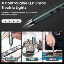 Electric Screwdriver, 70 In 1 Screwdriver Set, Mini Electric Screwdriver, Precision Screwdriver Kit With 64 S2Bits, Mini Screwdriver For Eyeglasses - Black - View 6