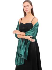 1pc Fashionable Evening Wrap Shawl, Satin Shawl, Extra Long Wedding Shawl For Brides Party