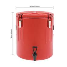 Insulated Beverage Containers With Handles, Portable Sports Cooler Water Beverage Dispenser, Outdoors Water Jug Insulated Bucket For Camping Party Sports, Red 10L/20L/40L - Red - View 6