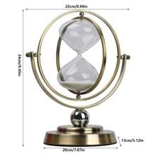 Globe Sand Clock Sand Timer Rotating Sand Clock, Sand Clock Timer 30 Minutes Sand Timer For Gifts, Home Office Desk Decor - Multicolor - View 2