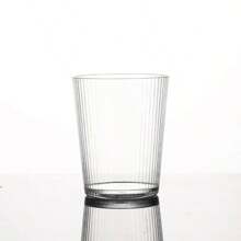 Acrylic PC Plastic Striped Transparent Amber Color Restaurant Chain Tea/Drinks/Juice Glasses