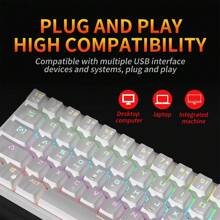 MUCAI MK61 USB C Connection Game Esports 61 Key Mechanical Keyboard