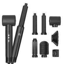 UKLISS 7 In 1 High-Speed Brushless Hot Air Styler – Multifunctional Hair Dryer Brush With Auto Curling, Straightening & Volumizing – Blow Dryer Brush With 4 Color Options (Blue/Black/White/Green)