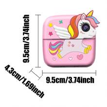 Kids Instant Print Camera, Christmas Birthday Gift, 6-12 Years Girls Boys, HD Digital Camera, Portable Toys 6 7 8 9 10 Years Girls, Pink - Multicolor - View 10