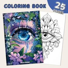 Libro da colorare Premium Mandala di 25 pagine con ricche illustrazioni - Taccuino da disegno con illustrazioni su un solo lato - Adatto per adulti e adolescenti - Perfetto per il relax e la creatività - Regalo ideale per Ognissanti, Ringraziamento, Natale e altre feste