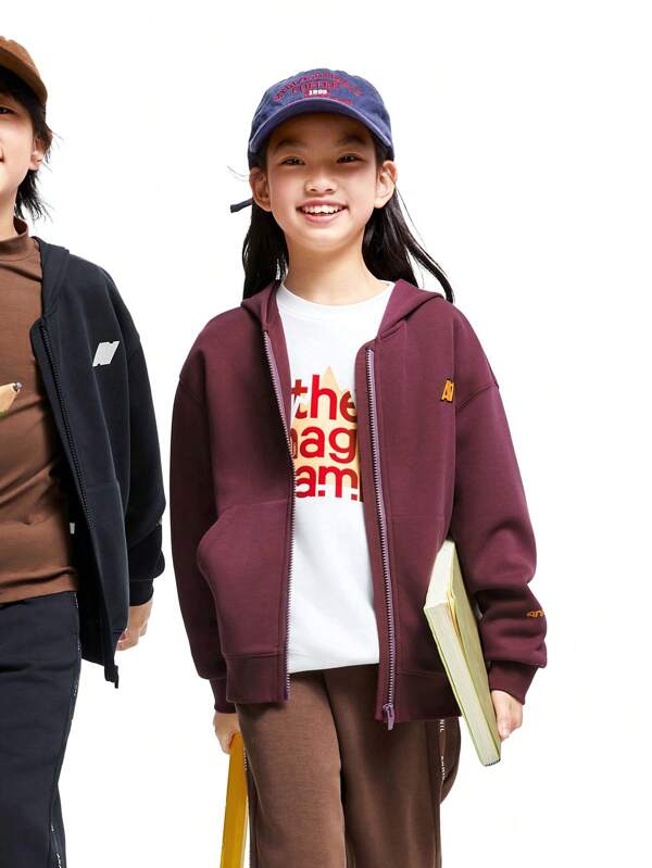 Annil Children's Sport Coats For Both Boys And Girls, Warm, Stretchy, Loose-Fitting, Fashionable And Simple In Autumn.