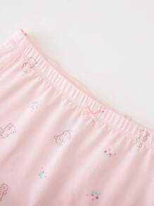 Annil Girls' Children's Underwear, Boxer Shorts, 3A Antibacterial, Three Pieces Set, Spring Printed.