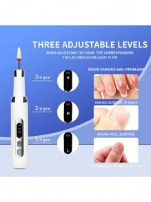 Máquina de taladro para uñas profesional inalámbrica, cortador de manicura eléctrico para reparación de uñas, diseñado para quitar gel, para herramientas de uñas de salones