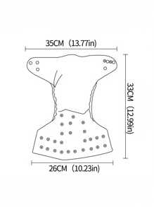 3pcs/Set Seaside Charm Pattern Waterproof Baby Cloth Diaper - Multicolor - View 2