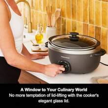 Oval Sear And Stew 6.5 Litre Slow Cooker Titanium Non-Stick Multi-Function Appliance - Titanium-6.5Litres - View 5