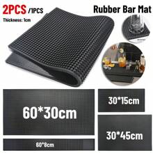 Mat Rubber Coffee Bar Mats Cup Mat Waterproof Heat Resistant Drain Mat For Bar Cafe Barista Cocktail Bartender - Dark Grey - View 2