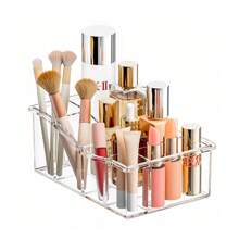 Makeup Organizer, Clear Acrylic Bathroom Organizers And Storage Box With Drawers For Vanity Skincare Beauty Countertop Desk, Cosmetic Display Case For Perfume Lipstick In Bedroom Dresser Top - clear- - View 1