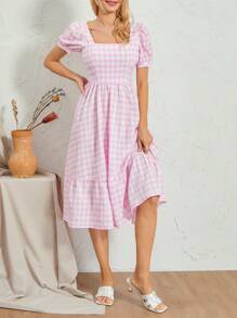 Women Long Dresses - 粉色 - 查看 3