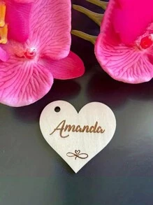 Customized Wooden Craft Hanging Decor - Heart Shaped Wooden Plaque, Creative Home Decoration, Small Gift For Significant Other/Parents/Kids/Friends Gifts Birthday Graduation