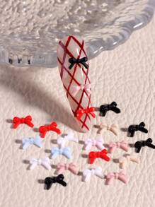 卡哇伊迷你蝴蝶结 3D 可爱美甲装饰 马卡龙蝴蝶结指甲饰物设计 DIY 树脂指甲配件 彩色丝带蝴蝶结美甲饰物 Y2K 美甲配件 日韩指甲装饰蝴蝶结贴花指甲 - 彩色 - 查看 3