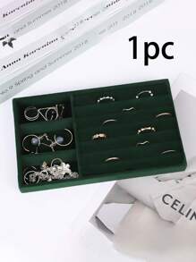 4 件/套天鹅绒珠宝托盘、珠宝展示托盘、珠宝收纳托盘、珠宝整理托盘、化妆品整理盒、化妆品展示托盘、时尚珠宝展示托盘、纯色珠宝托盘、可堆叠珠宝托盘、多隔间珠宝托盘、项链展示托盘、戒指收纳托盘、口红整理托盘，适用于梳妆台、珠宝展示架、卧室、珠宝参展商、珠宝整理器、珠宝整理器、化妆品收纳、化妆品展示