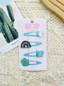 4pcs Cute Cartoon Style Hair Clips, Princess Style Hair Accessories Suitable For Little Girls, Great For Daily Use, Birthday Gifts, Party Favors