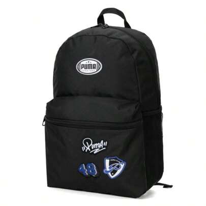 Puma Mochila unisex con estampado de parches, mochila deportiva casual 090803-01