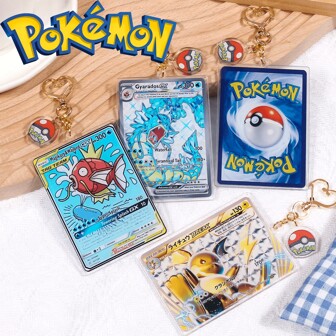  Pocket Monsters Card Stickers Acrylic Backpack Hangup 3D 2.5D HD Stickers Game Card Accessories Keychain Pendant For Boys As A Gift Suitable For Pokemon Fans School Cartoon Car Accessories Cute Goth Y2k Bag Charms Car Teacher Friend Sister Gift Ideas