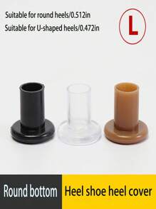 4pcs/1 Pair High Heel Protectors, Non-Slip Wear-Resistant Heel Covers For Women, Fits Modern Latin Dance Shoes With Soft Soles, Round Heels And Quiet Taps, Suitable For Lawn, Beach, Wedding, Latin Dance, Made Of PVC - T-type - View 12