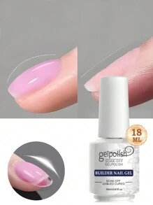 18毫升透明加固凝胶指甲油，适用于加固、延长、底胶，瓶装，可卸除UV/LED凝胶指甲延长胶 - 無色 - 查看 16