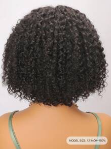 Tóc giả ren trong suốt 13x6 Tóc giả tóc thật Bob ngắn Afro Kinky xoăn phía trước bằng ren cho phụ nữ Tóc giả tóc thật xoăn sâu không cần keo Giá cả phải chăng 10-14 inch 150% Mật độ Thân thiện với người mới bắt đầu - SNatural - Xem 2