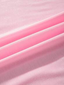 Highlander Cow, Cute Cow, Egg Flower Print Round Neck Short Sleeve T-Shirt, Casual Women Tops Suitable For Spring/Summer, Comfortable For Daily Wear - Pink - View 4