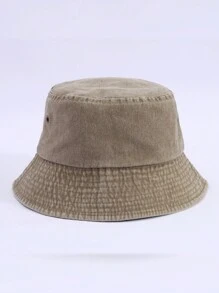 Chapéu de balde vintage desgastado da moda, chapéu de sol jeans dobrável casual unissex, versátil