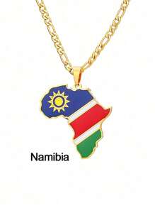 1 pièce Collier Minimaliste Personnalisé avec Carte de l'Afrique, Convient pour le port quotidien des hommes. Le collier avec carte est un choix idéal comme cadeau pour les amis, montrant la qualité exquise et le style de conception européen et américain populaire pour les hommes. Un bijou indispensable pour les hommes