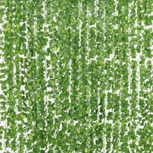 12pcs 82.6ft Artificial Ivy Leaves Garland, Green Hanging Plants Vines, Bedroom Wall Decor, Wedding Party Room Aesthetic Item, Valentine Day, Gift Gifts Birthday Graduation