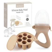 1 Set Baby Fruit Food Feeder Pacifier & 1 Mini Freezer Nibble Ice Tray Combo & 3 Mesh Bags,Baby Silicone Teething Feeder Pacifier,Food Storage Containers Breastmilk Popsicle Molds For Cooling Relief - Multicolor - View 11