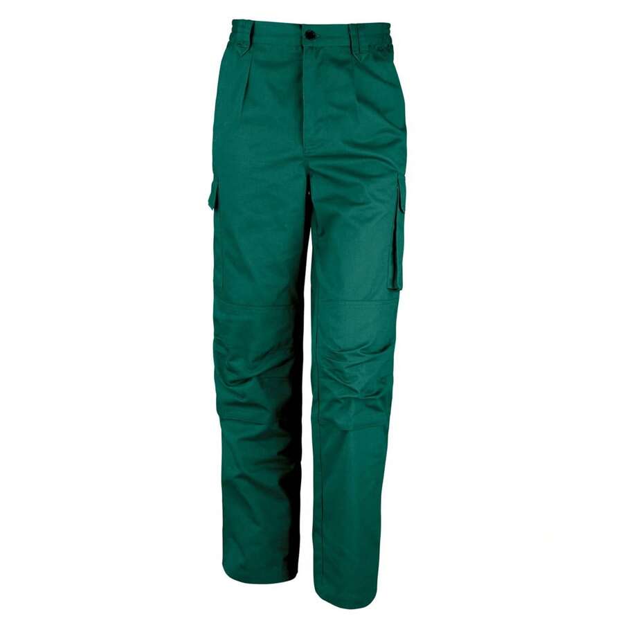 Result Mens Action Work Trousers (Bottle Green) - 270gsm 65% Polyester/35% Cotton - Green - View 1