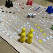 Flight Chess Set, Ludo Interactive Board Game That Can Be Used As Mouse Pad, Multiple Colors Available (Random Piece Color) - Multicolor - View 8