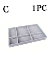4 件/套天鹅绒珠宝托盘、珠宝展示托盘、珠宝收纳托盘、珠宝整理托盘、化妆品整理盒、化妆品展示托盘、时尚珠宝展示托盘、纯色珠宝托盘、可堆叠珠宝托盘、多隔间珠宝托盘、项链展示托盘、戒指收纳托盘、口红整理托盘，适用于梳妆台、珠宝展示架、卧室、珠宝参展商、珠宝整理器、珠宝整理器、化妆品收纳、化妆品展示
