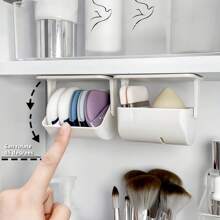 Wall-Mounted Beauty Artifact And Puff Display Rack, Bathroom Cosmetic Storage And Organization, Beauty Room Decoration, Valentine's Day Gift