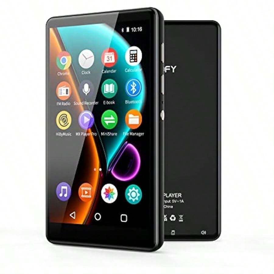 80GB MP3 Player With Bluetooth And WiFi SWOFY 4.0" Full Touch Screen MP3 MP4 Player Portable Hi-Fi Digital Walkman Music Player With FM Radio Recorder E-Book Browser Black - 4.0inchMp3Player1 - View 1