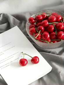 10/30/50 Peças Simulação de Cereja de Fruta, Decoração de Cereja de Fruta Realista, Adequado para Decoração de Mesa de Casa, Decoração de Festa de Frutas de Cozinha, Acessórios de Decoração de Bolo de Festa de Aniversário, Decoração de Cenário de Casamento, Falso Sundae e Cupcakes