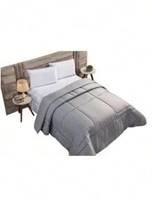 Double Percale 400 Thread Count Satin Duvet For Every Style - Grey - View 2