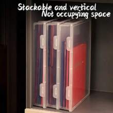 A4 Storage Box Document Organizer Household Certificate File Household Registration Book Dustproof Storage Container - M - 查看 5